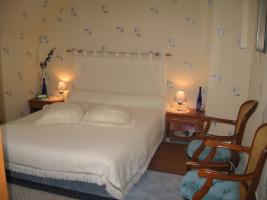 chambre avec un grand lit