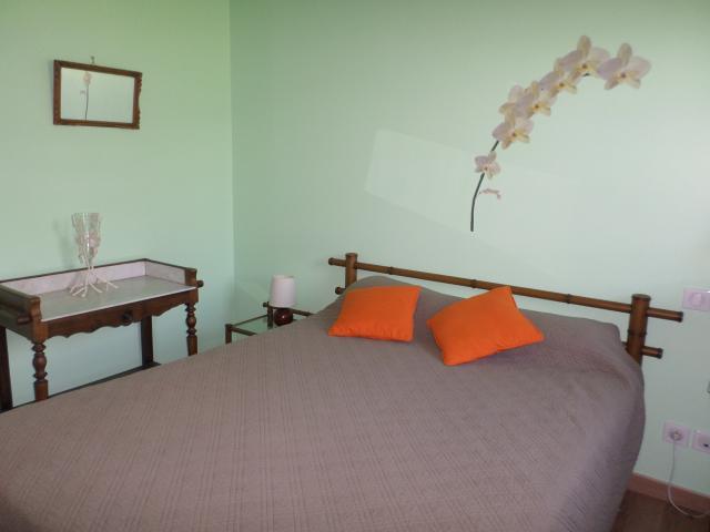 chambre avec un grand lit